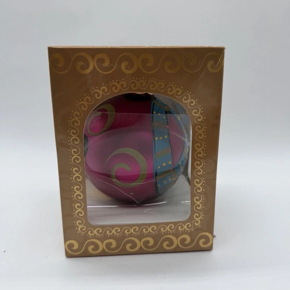 Brushfire Designs Hand Painted Lighted Glass Ornament USB Decor NIB Gift